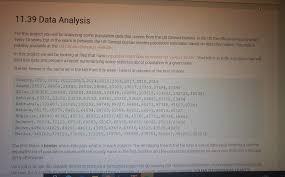 We did not find results for: 11 39 Data Analysis For This Project You Will Be Chegg Com