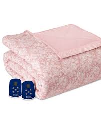 Shavel Micro Flannel 7 Layers Of Warmth Full Electric Blanket Reviews Blankets Throws Bed Bath Macy S Heated Blanket Electric Blankets 7 Layers