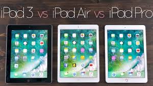 Ipad Pro Vs Ipad Air Vs Ipad 3 Display Performance Kamera Youtube