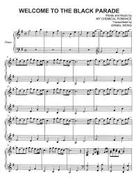 My Chemical Romance Welcome To The Black Parade Guitar Chords Welcome To The Black Parade Piano Sheet Music For All The My Chemical Romance Fans Out There Clarinet Sheet Music Piano Sheet Music Sheet Music