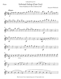 Offenbach Infernal Galop Can Can From Orpheus Sheet Music Violin Sheet Music Flute Sheet Music
