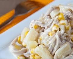 салат с курицей и ананасами и грибами и кукурузой Pin On Recepty