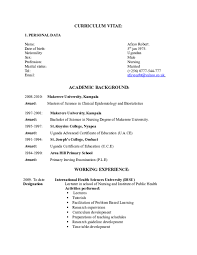 Put your best foot forward with this clean, simple resume template. Doc Curriculum Vitae 1 Personal Data Afayo Robert Academia Edu