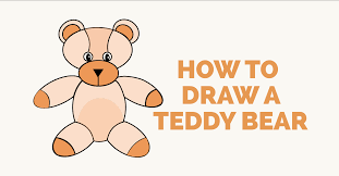 Learn how to draw a cute teddy bear holding a heart! How To Draw A Teddy Bear Easy Drawing Guides