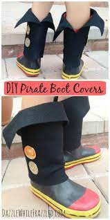 Easy Diy Kid Pirate Boot Covers Pirate Boots Pirate Costume Kids Pirate Costume Diy