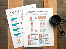 How Many Cups In A Quart Kitchen Conversion Printables