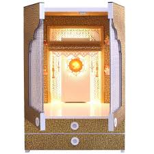 Designer Wooden Mandir With Doors Pooj Pooja Room Design Design Pooja Mandir