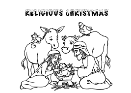 Nativity scenes for catechism class, religious ed, . Christmas Religious Printable Coloring Pages Coloring Home Coloring Pages