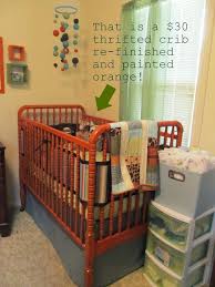 I Never Would Ve Thought Of Spray Painting Paper Lanterns Or A Crib I Was Wondering What Type Of Spray Paint Would Be Saf Diy Nursery Painting A Crib Cribs