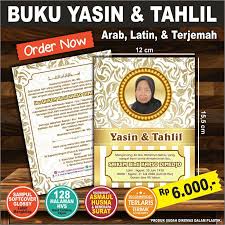 Mengenang 100 hari wafatnyaistri, ibu dan nenek kami yang tercinta. Buku Yasin Tahlil 128 Hal Hvs Soft Cover Tanpa Halaman Sisipan Shopee Indonesia