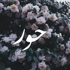 حور شكل 11 صوره ورود فل وياسمين للإسم بخط رقعة كتابة على الورد 2021