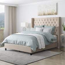 Traditional details include the understated carved rosettes and recessed lines in the bed's gently tapered legs. Pin On King Bed Decor