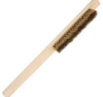 Spazzola metallica in ottone - 3 file - 22 cm - setole medio-lunghe x1