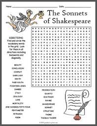 No Prep Shakespeare S Sonnets Word Search Puzzle Worksheet Activity Word Find Poetry Worksheets Teaching Vocabulary