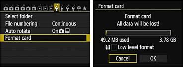 If you use the sd card to store large files, then exfat is recommended, as it is similar to fat32 file system, but does not have the limits of fat32 file system. How To Format An Sd Card In Your Canon Eos 6d Dummies