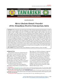 Tidak tetap semula kod atau tiada lagi tersedia. Pdf Mirza Ghulam Ahmad Founder Of The Ahmadiyya Muslim From Qadian India Kunto Sofianto Academia Edu