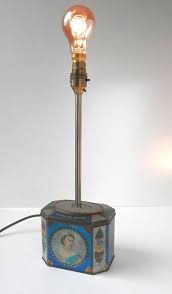 On My Travels I Come Across Old And Interesting Tins Which Make Beautiful Bedside Table Lamps Reading Lamps And Desk Lamp Table Lamp Beautiful Bedside Tables