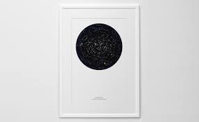 Personalised Star Map Print Or Poster Of The Night Sky