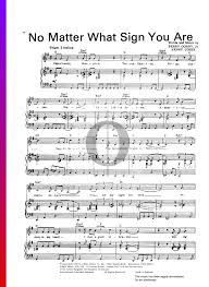If you decide to go then we will never know. No Matter What Sign You Are Noten Klavier Gesang Pdf Download Streamen Oktav