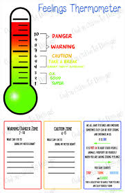 Feelings Thermometer Chart Digital Download Behavior Visual Schedule Asd Anger Management Autism Adhd Emotions