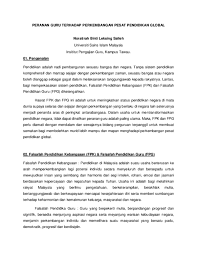 Peranan guru dalam pembelajaran menurut paradigma konstruktivistik menurut hasil forum carnegie tentang pendidikan dan ekonomi (arend et al., 2001), di abad informasi ini terdapat sejumlah kemampuan yang harus dimiliki oleh guru dalam pembelajaran. Doc Peranan Guru Dalam Menghadapi Perkembangan Pesat Pendidikan Global Docx Thira Leksing Academia Edu