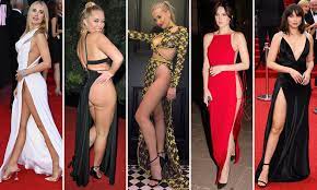 How the extreme high slit dress became the latest trend to take over red  carpets 