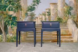 I instantly saw it and thought i could do a more moroccan version of it. Pair Of Stag Bedside Tables Hague Blue Painted Vintage Antique Farmhouse Furniture