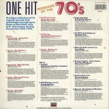 Various Pop One Hit Wonders Of The 70s Uk Vinyl Lp Album