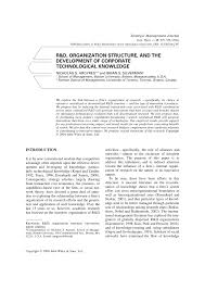 pdf r d organization structure and the development of