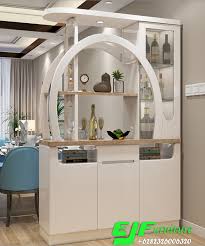 Bentuknya yang menyatu dengan salah satu sisi dinding sangat berguna untuk display berbagai macam barang dan tidak memakan banyak tempat. Bufet Partisi Penyekat Ruangan Minimalis Duco 04 Edy Jayafurniture Edy Jayafurniture
