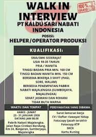 Siapa sih yang tidak mau cepat di dapat panggilan interview, apalagi sudah ratusan surat lamaran kerja yang dikirim. Tes Pt Nabati Majalengka Lowongan Kerja Terbaru Juli 2020 Pt Kaldu Sari Nabati Lowongan Kerja Kaldu Sari Nabati Indonesia Helper Operator Lowongan Kerja Kawan Lama Group 1 Riversaga
