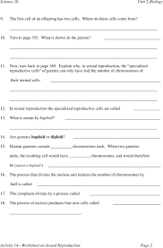 Cells resulting from meiosis have a haploid number of chromosomes and. Chapter 11 Cell Reproduction Worksheet Answers Nidecmege