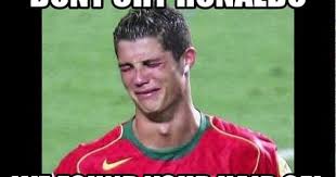 Cristiano Ronaldo Crying Memes Win Twitter After Germany Slams Portugal 4 0 Funny Soccer Memes Soccer Jokes Funny Sports Memes