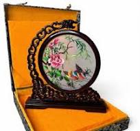 Framed chinese silk - Etsy België