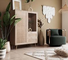 Kommode mit 6 schubladen sideboard anrichte modern schrank sideboard nachttisch eur 95.45. Newroom Highboard Mila Highboard Sonoma Eiche Rattan Optik Modern Boho Sideboard Kommode Anrichte Schrank Skandinavisch Wohnzimmer Schlafzimmer Esszimmer Online Kaufen Otto