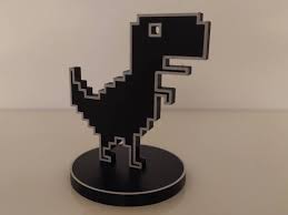 Dinosaurio T-Rex Modelo Google Chrome Dinosaur Print Regalo - Etsy España