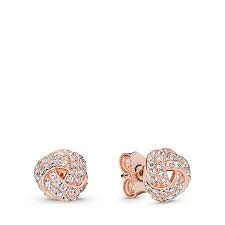 Shimmering Knot Stud Earrings Knot Stud Earrings Pandora Earrings Gold Jewelry Prom