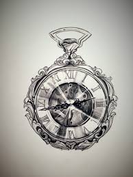 Tree in clock tattoo on left back shoulder. 32 Clock Drawing Ideas Clock Tattoo Design Clock Tattoo Watch Tattoo Design