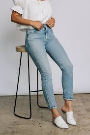 Slimmer fitting with a straight leg, this 'new rinse' wash version is based on a pair from the levi's archive | elevensouls.com. Levi S 501 Skinny In Tango Light Cladandcloth Light Colored Jeans Outfit Jeans Outfit Women Light Blue Jeans Outfit