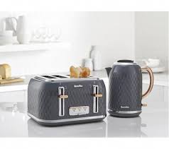 Breville Curve Vkt118 Jug Kettle Grey Rose Gold Curve Vtt912 4 Slice Toaster Granite Grey Greykit Kuche Kuchengerate Toaster
