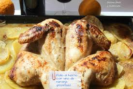 Introducimos en el horno y dejamos cocinar durante 45 minutos aproximadamente. Pollo Al Horno Con Vino De Naranja Y Mostaza Cocina Facil Y Elaborada
