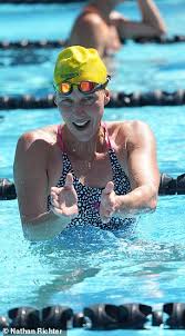 She's still got it! Olympic swimming great Susie O'Neill shows off her fit  figure at local pool