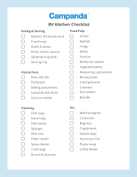 What you need specifically depends on how you want to there are many different camper trailer choices on the market, of varying sizes, to fit various basic things you need for camping. Rv Checklists 6 Printable Packing Lists Campanda