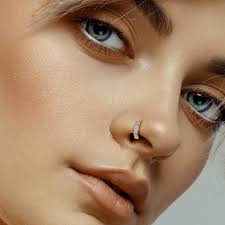 Anillo de nariz hexagonal de diamantes, joyería de nariz, aro de anillo de  nariz, anillo de nariz de oro de 14K, joyería de nariz, aro de nariz  hexagonal de oro sólido, clicker de anillo de nariz