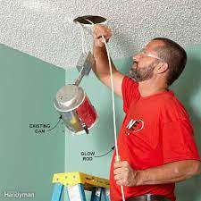 Recessed lighting wire housing repairs for senior. Fishing Electrical Wire Through Walls Installing Recessed Lighting Electrical Wiring Recessed Lighting