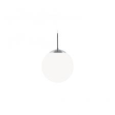 Finish gold leaf, opal glass. Small Round Ceiling Pendant In Opal White Glass