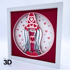 3D VALENTINES GNOME BUNDLE Gnome Svg Shadow Box Svg for Cricut for  Silhouette - Etsy Ireland