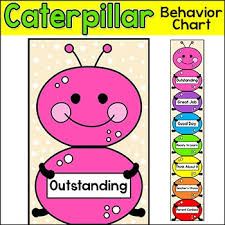 behavior clip chart rainbow caterpillar classroom decoration