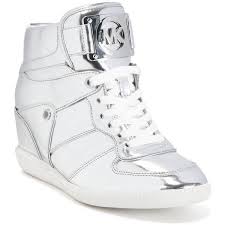 Black And Silver High Top Sneakers Michael Michael Kors Nikko Lace Up High Top Wedge Sneakers High Top Wedge Sneakers Wedge Sneakers High Top Wedges