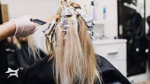 Place the sturdy, folded end of the foil under the section of hair you're going to apply the dye to, preferably with the silver side facing up (although the foil can be used either way). Hair Highlights Foils Vs Balayage Vs Foilyage L Oreal Paris